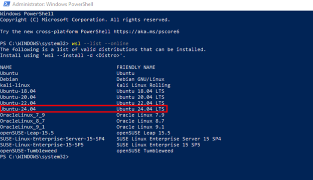 Wsl-Command-List-Linux-Distributions