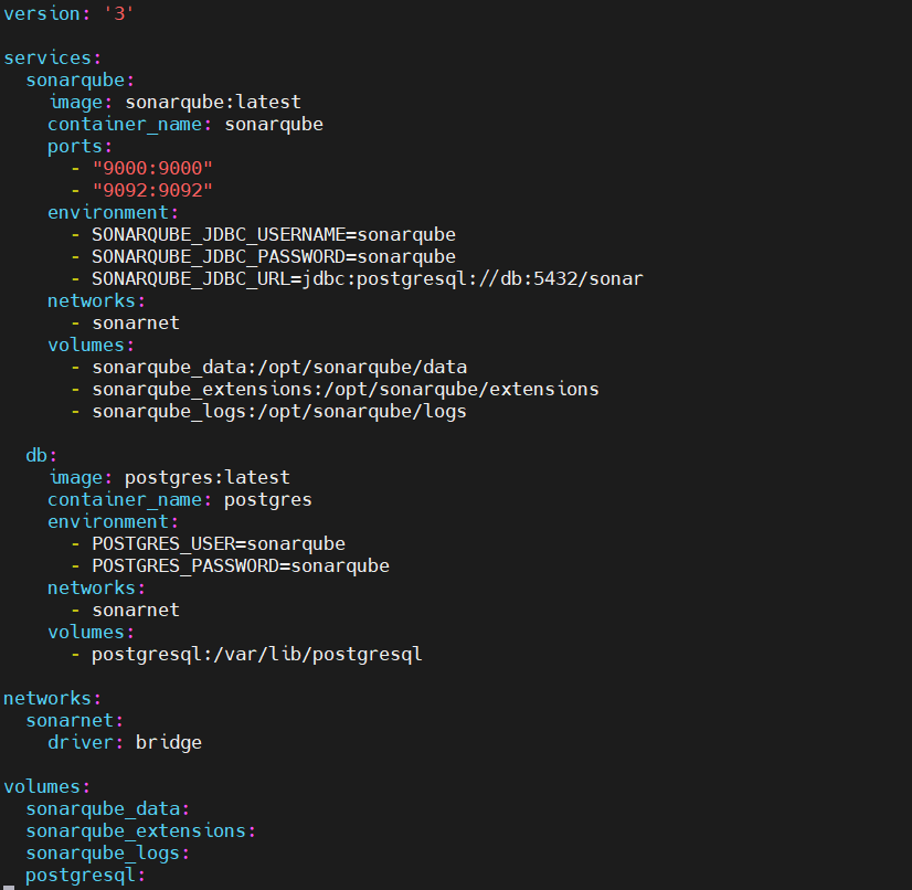 Docker-Compose-Yaml-Файл-SonarQube