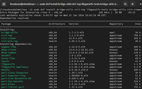 Установить-bridge-utils-virt-viewer-rockylinux9