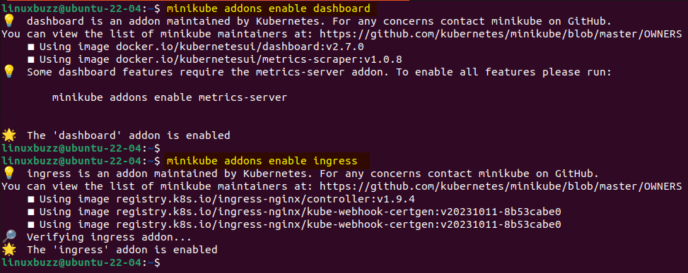 Включить-Minikube-Addons-Ubuntu-22-04