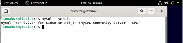 Проверка версии сервера MySQL Debian