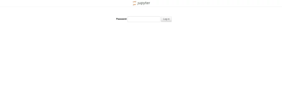 Страница входа в Jupyter