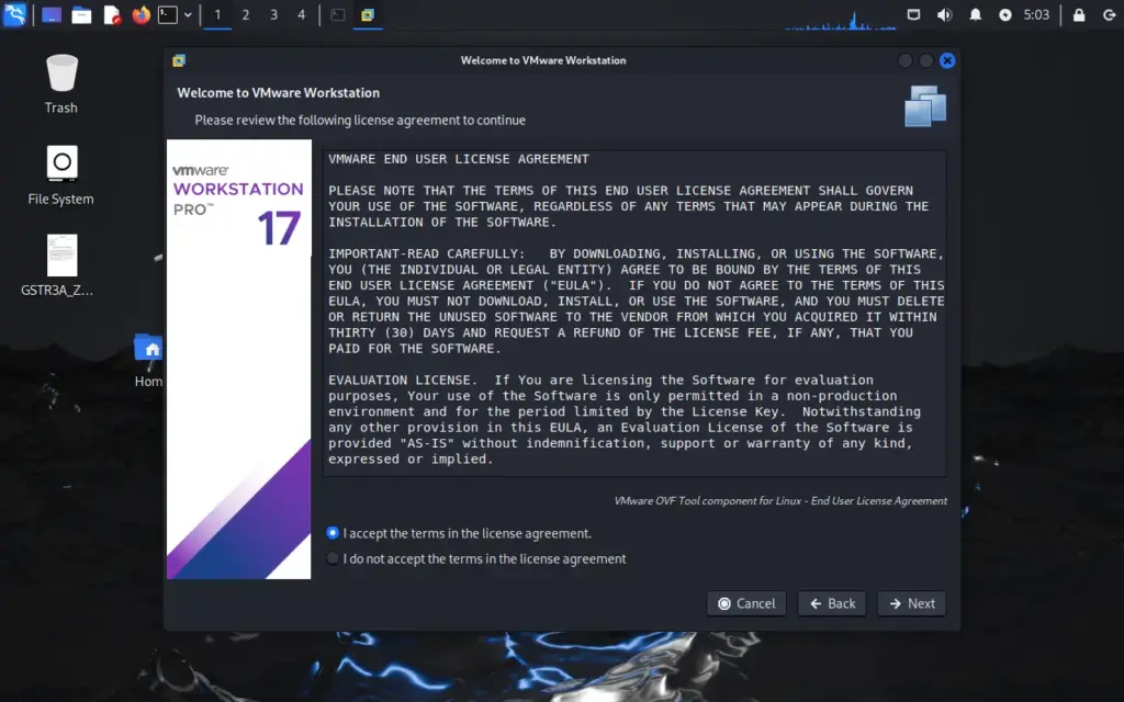 Как установить VMware Workstation Pro на Kali Linux — UNIXS.RU
