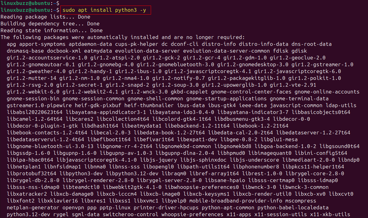 Краткое руководство по установке Python 3 на Ubuntu 24.04 — UNIXS.RU
