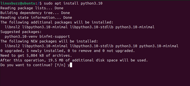 Установка Python 3.10 на Ubuntu 24.04