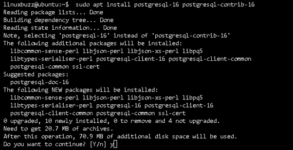 Установка PostgreSQL 16 на Ubuntu 22.04