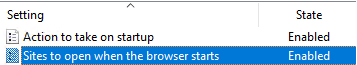 Групповая политика Edge: Сайты, открываемые при запуске браузера