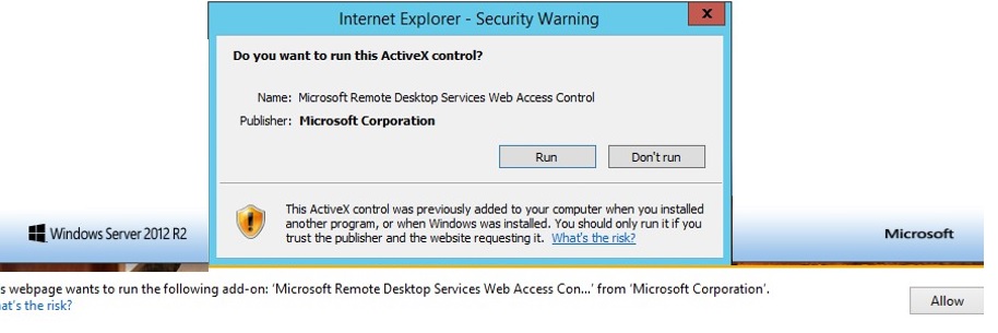 Active X компонент Microsoft Remote Desktop Services Web Access Control (MsRdpClientShell)