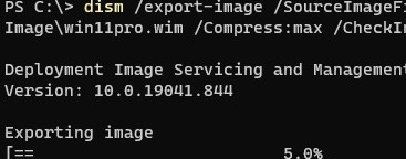 dism: экспорт wim-образа из esd