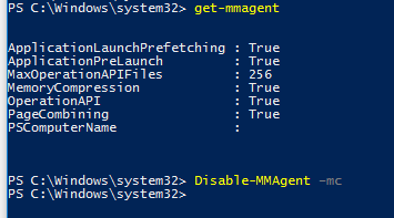 Disable-MMAgent -mc (полное отключение сжатия памяти)