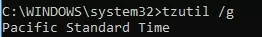 tzutil /g - проверить текущий часовой пояс
