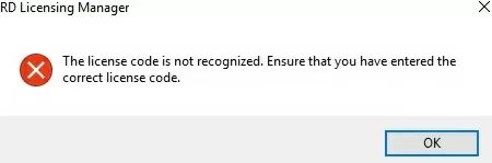 лицензионный код rds не распознан