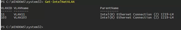 Модуль IntelNetCmdlets powershell - list vlans Get-IntelNetVLAN