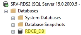 запуск базы данных RDCB на SQL Server