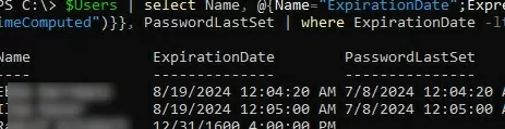 PowerShell: список пользователей AD с истекшим сроком действия паролей
