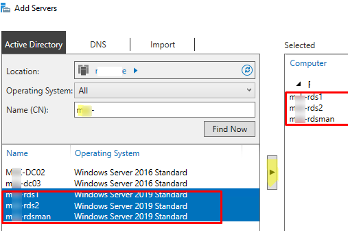 Добавление узла Windows Server в развертывание RDS