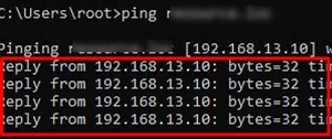 использование ping для проверки подключаемости контроллера домена