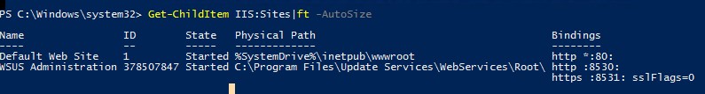 Get-ChildItem IIS - получить список сайтов