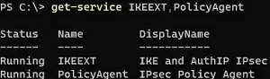 проверка служб ike и ipsec