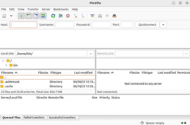 Установите FileZilla в Ubuntu 24.04.