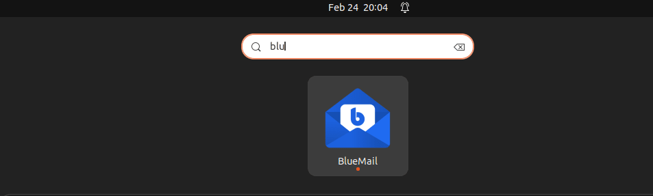 Проверка того, что BlueMail