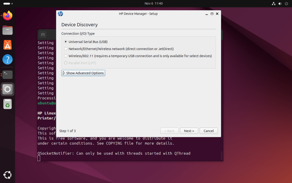 Установка HPLIP в Ubuntu 24.04 Linux