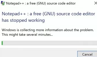 приложение перестало работать, Windows собирает дополнительные сведения о проблеме