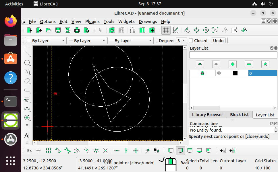 Установите LibreCAD на Ubuntu 22.04 с помощью команды