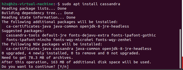 Apt install cassandra на Ubuntu 22.04