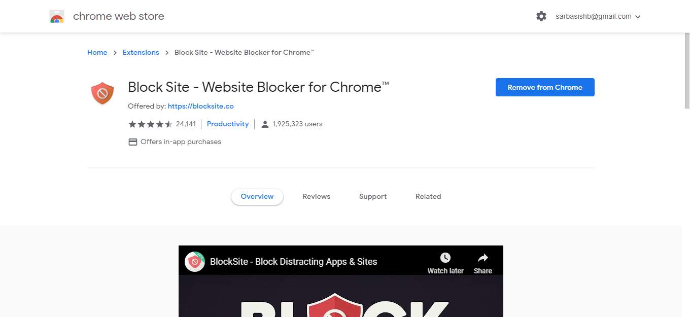 Расширение Website Blocker for Chrome