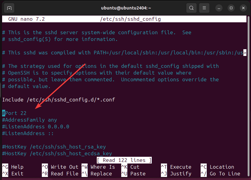 Изменение порта SSH на Ubuntu 24.04