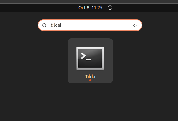 Запуск терминала Tilda на Ubuntu