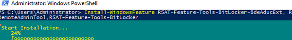 powershell установить инструменты BitLocker Active Directory