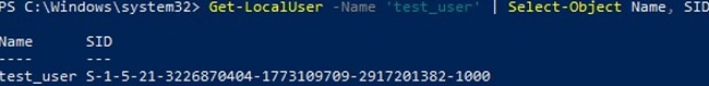 powershell: получить идентификатор безопасности локального пользователя (sid)