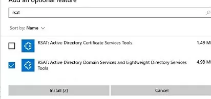 Установка модуля RSAT Active Directory PowerShell на Windows 10 и 11