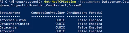 Стек Windows TCP в Windows Server 2019 на базе CUBIC