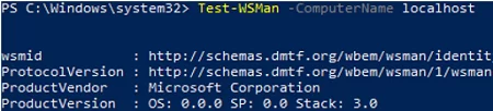 Test-WSMan - проверка возможности подключения к wirm