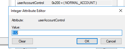 рекламный атрибут userAccountControl