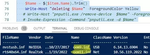 поиск неиспользуемых и дубликатов драйверов с помощью скрипта powershell