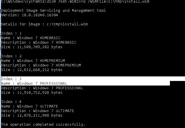 dism Get-WimInfo