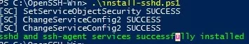 установка openssh (службы sshd) с помощью сценария powershell 