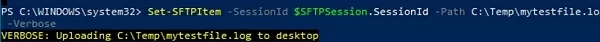 загрузка файлов в sftp с помощью powershell