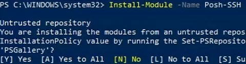 установить модуль posh-ssh в windows