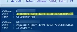 получить vmid с помощью powershell