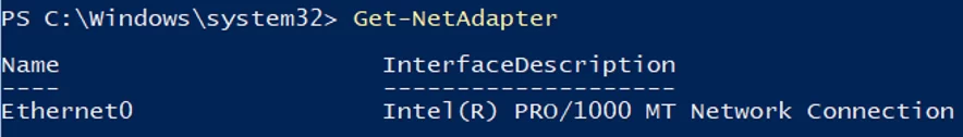 Get-NetAdapter