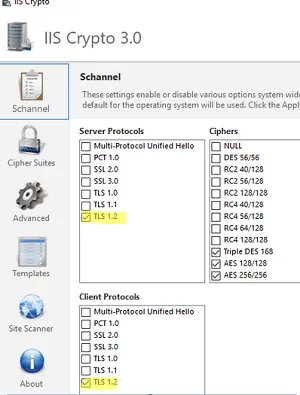 ISS Crypto - включить TLS 1.2