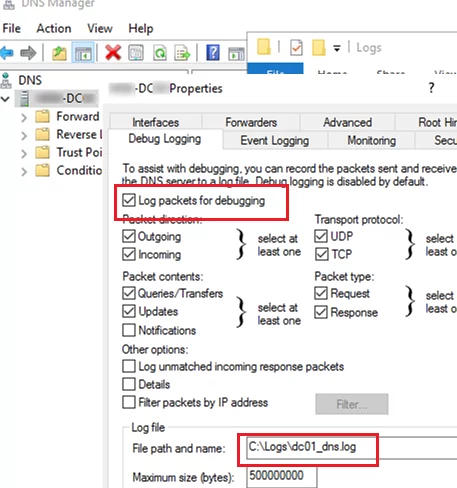 Включение регистрации DNS-запросов Active Directory на Windows Server