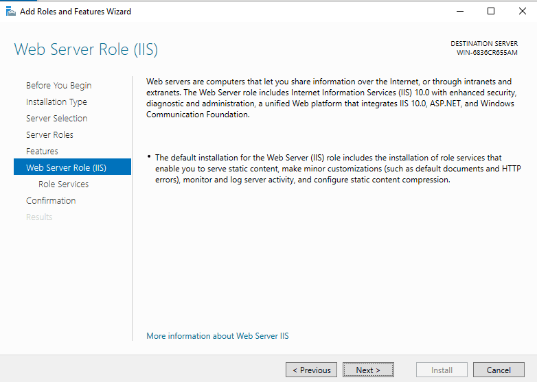Установка и настройка IIS Web Server на Windows Server — UNIXS.RU