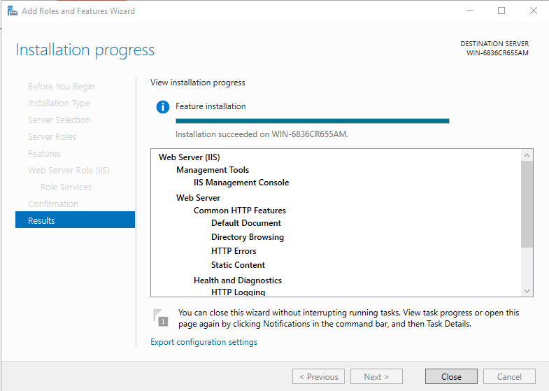 Установка microsoft IIS на Windows Server 2008 / 2012 / 2016 / 2019 / 2022