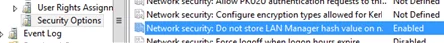 Сетевая безопасность: Не сохранять хэш-значение LAN Manager при следующей смене пароля